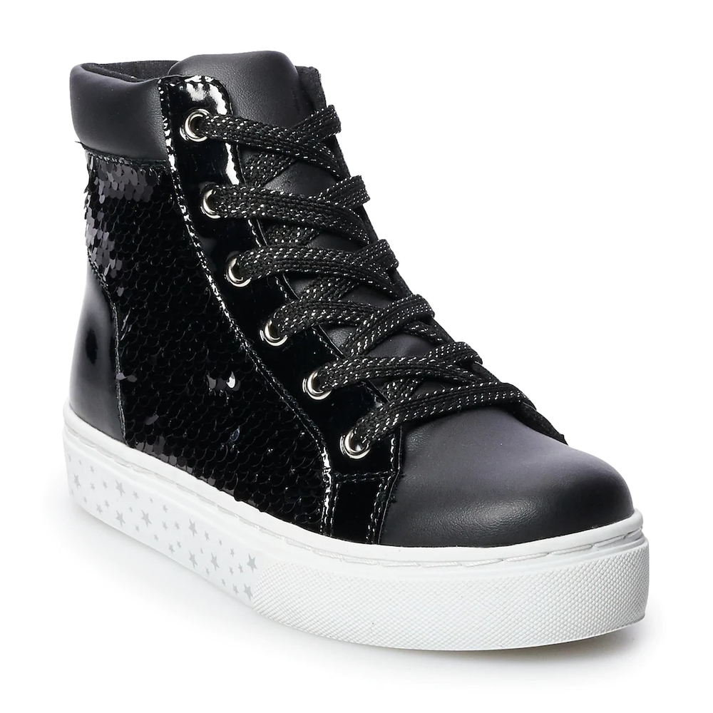 New sequin high tops memory foam
